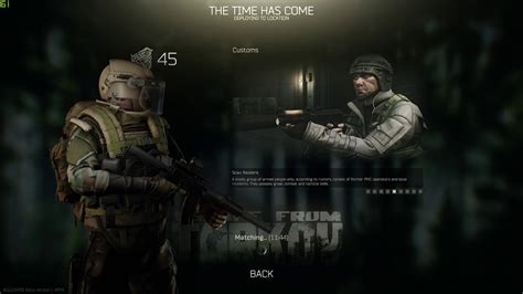 To help get into servers you need to go back into the launcher and manually select all servers that are 100ping or less for you. . Tarkov matching